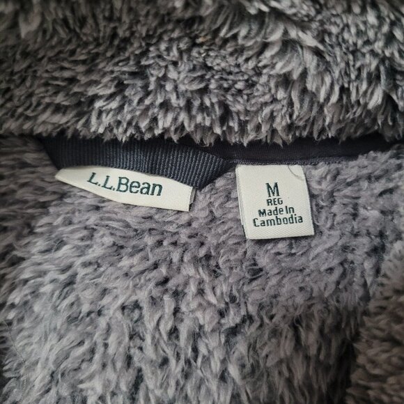 L.L. Bean Hi-Pile Fleece Jacket Women's Size Medium Full Zip Jacket Soft Warm - Picture 4 of 8